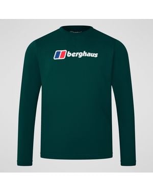 Berghaus Big Logo Long Sleeves Tee - Green