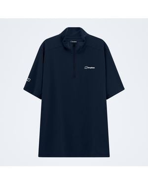 Berghaus Bowburn Half Zip Tech Tee - Blue