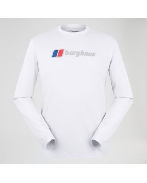 Berghaus Big Logo Long Sleeve Tee - White