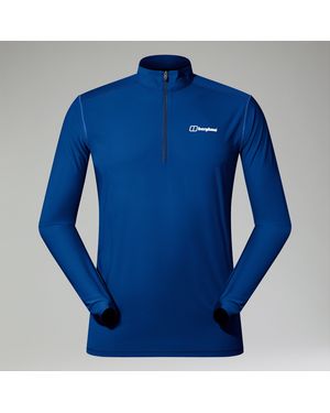 Berghaus 247 Half Zip Long Sleeve Tech Tee - Blue