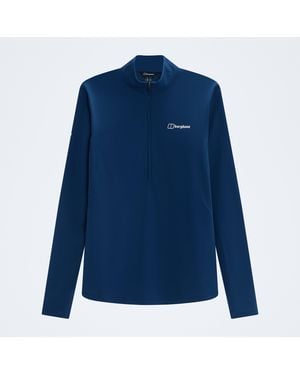 Berghaus Theralite Half Zip Tech Tee - Blue