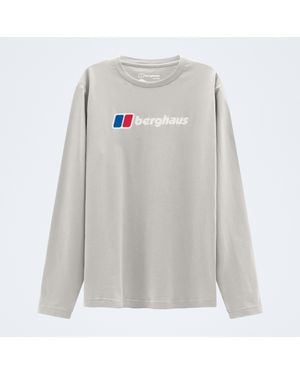 Berghaus Big Logo Long Sleeve Tee - Grey