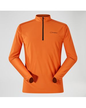 Berghaus 24/7 Half Zip Long Sleeve Tech Tee - Orange