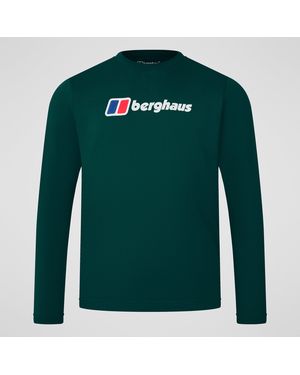Berghaus Big Logo Long Sleeves Tee - Green