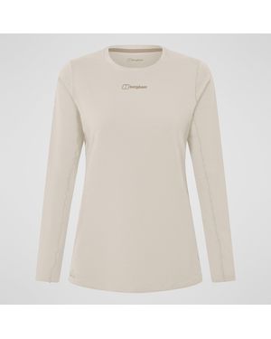 Berghaus Delta Long Sleeve Tech Tee - Natural