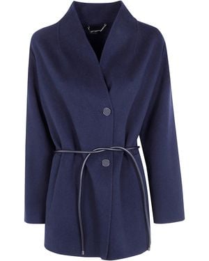 Seventy Coat Wool Blend "Short Coat" - Blue