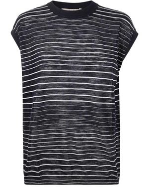 Nuur Striped Tank Top - Black