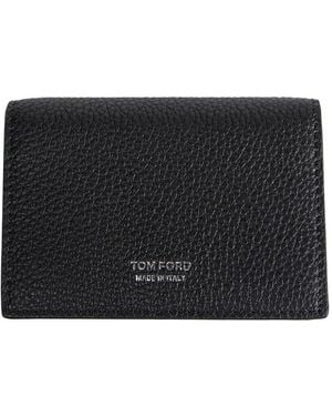 Tom Ford Accessori Business Card Holder Soft Grain Leather - Black