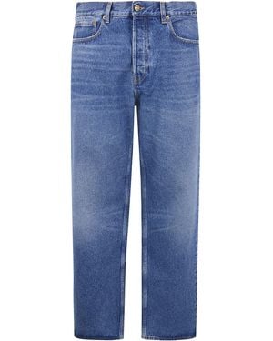 Golden Goose "Golden M's" Pant Skate Loose Medium Washed Denim - Blue
