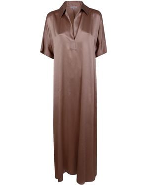 Antonelli "Luciana Norberto" Maxi Shirt Dress - Brown