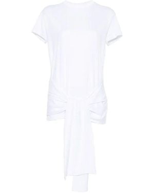 TOTEME Tie-Waist Short-Sleeve T-Shirt - White