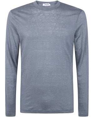 Gran Sasso Logo Print Long Sleeves T-Shirt - Blue