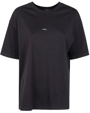 A.P.C. A. P.C. A. P.C. Boxy Micro Logo Gots T-Shirt - Black