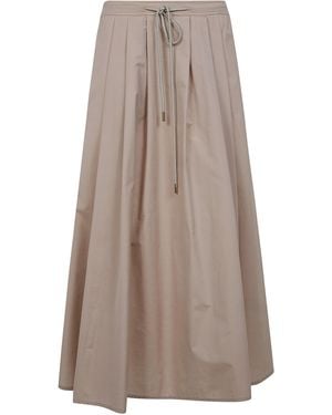 Seventy Skirt Long Taffetas "Go0799" - Marrone