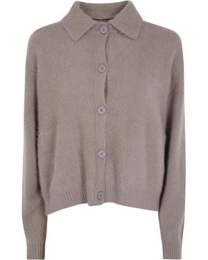 C.t. Plage C. T. Plage Cardigan Polo Neck Ct26103P.22 - Brown