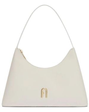 Furla Diamante Small Shoulder Bag - White