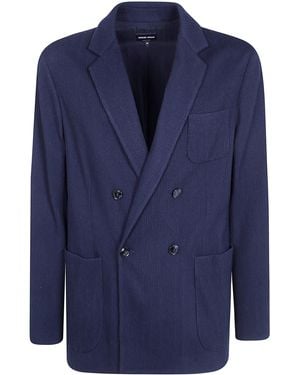 Giorgio Armani Double Breasted Jacket - Blue