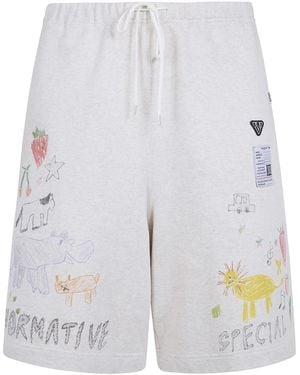 Maison Mihara Yasuhiro Kids Doodle Shorts - Grey