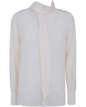 Victoria Beckham Blusa Con Dettaglio Foulard "Scarf" Detail Blouse - Bianco