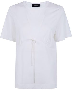 Simone Rocha T-shirt Drape Asymmetry - White