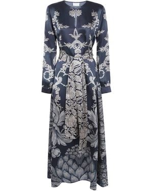 Pierre Louis Mascia Dress Silk "Mutka" - Grey