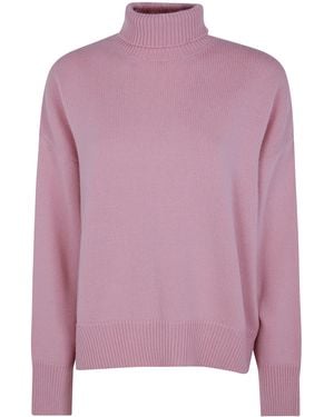 Mrz Maglione Collo Alto Oversized - Rosa
