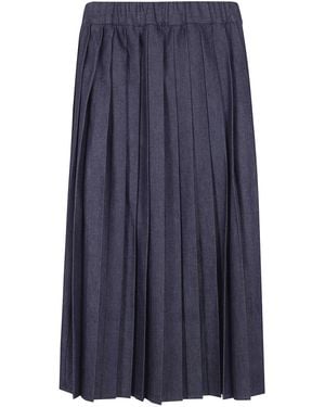 Jil Sander Denim Midi Round Skirt - Black
