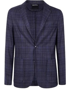 ZEGNA Pure Wool Jacket - Blue