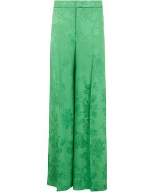 Etro Flared High Waisted Trousers - Green