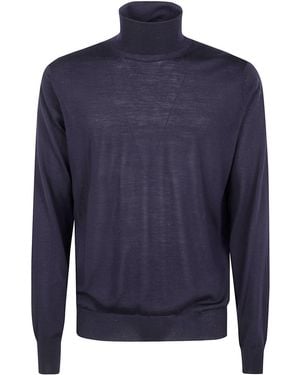 FILIPPO DE LAURENTIIS Turtle Neck Jumper - Blue