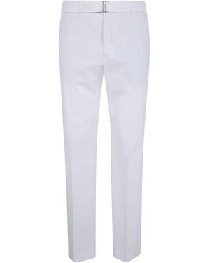 Incotex Belted Classic Chino Trousers - White