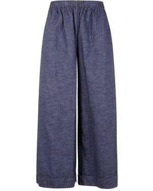 Daniela Gregis Pantalone Pigiama Cotton Trosers - Blue