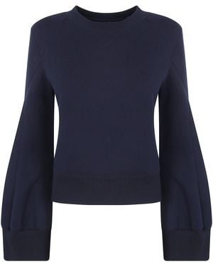 Sacai Sweater Long Sleeve "Sponge Sweat Pullover" - Blue