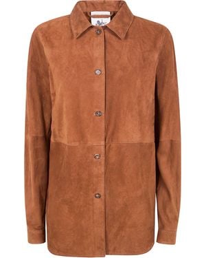 Semicouture Suede Shirt - Brown