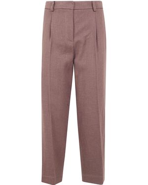 DR. HOPE Elastic Waist Pants - Brown