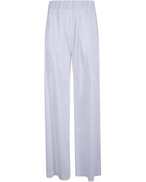 Semicouture Johnny Popeline Cotton Pants - White