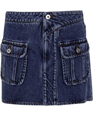 JW Anderson Curved Mini Skirt - Blue