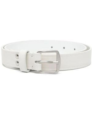 Ann Demeulemeester Willow 2,5Cm Belt Oily Calf Skin - White
