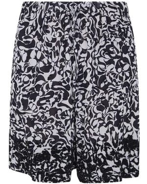 Dries Van Noten "Piperi" Printed Shorts - Black