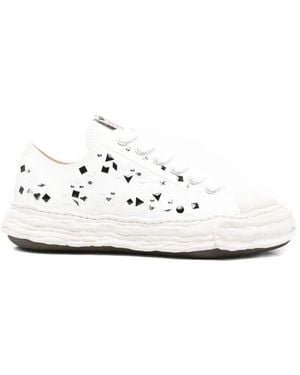 Maison Mihara Yasuhiro Peterson 23 Original Sole Embellished Canvas Low Top Sne - White