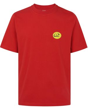Arte' Small Circled Bird Logo T-Shirt - Red