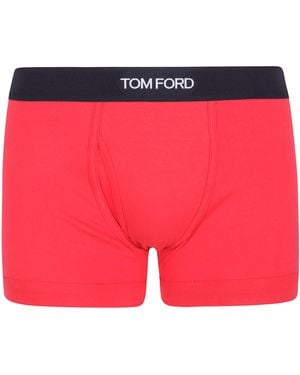 Tom Ford Boxer Brief Cotton Stretch Jersey - Red