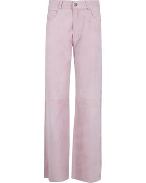 Haikure "Korea Suede" Bootcut Leg Pants - Pink