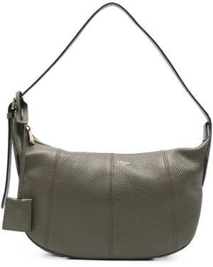 Lancel Borsa A Spalla Zip Hobo "Victorie Medium" - Grigio