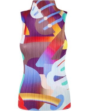 Pleats Please Issey Miyake "Playground" T-Shirt - Red