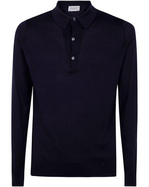 John Smedley Bradwell Long Sleeves Shirt - Blue