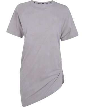 Ziggy Chen T-Shirt Draped Front "Asymmetric" - Gray