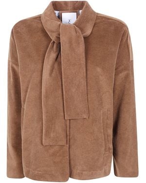 Whyci Shirt With Scarf "Short" - Brown