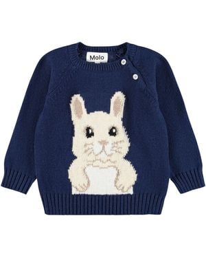 Molo Sweater Cotton Rabbit "Bunny Infinity" - Blue