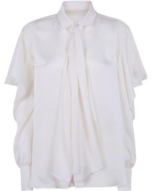 Sacai Satin X Chiffon Shirt - White